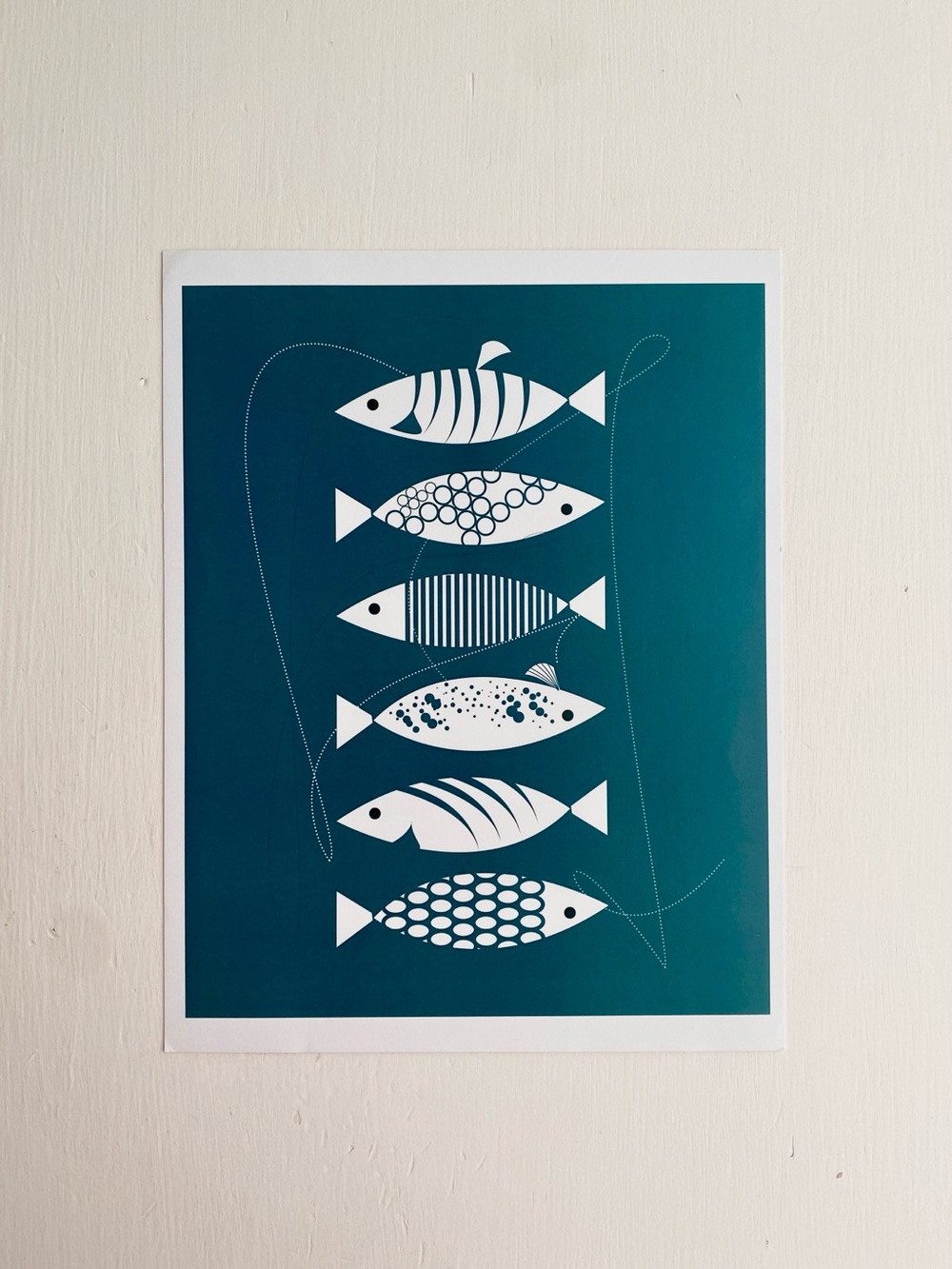 Teal Fish Art Print